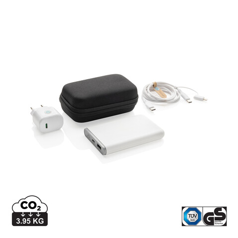 Surge 3-tlg. 20W Type-C Ladeset aus RCS recyceltem PET schwarz bedrucken, Art.-Nr. P301.2601 Surge 3-tlg. 20W Type-C Ladeset aus RCS recyceltem PET schwarz bedrucken, Art.-Nr. P301.2601