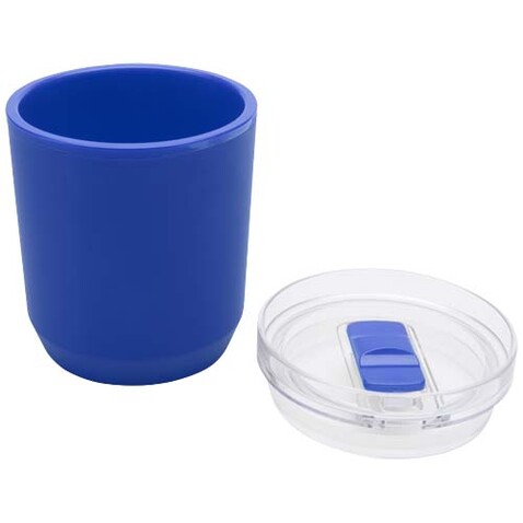 Hudson 180 ml doppelwandiger Becher aus recyceltem Kunststoff, blau bedrucken, Art.-Nr. 10085252 Hudson 180 ml doppelwandiger Becher aus recyceltem Kunststoff, blau bedrucken, Art.-Nr. 10085252