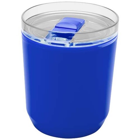 Hudson 180 ml doppelwandiger Becher aus recyceltem Kunststoff, blau bedrucken, Art.-Nr. 10085252 Hudson 180 ml doppelwandiger Becher aus recyceltem Kunststoff, blau bedrucken, Art.-Nr. 10085252