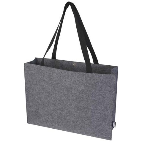 Felta Tragetasche mit Zwickel aus recyceltem GRS-Filz 20 L, mittelgrau bedrucken, Art.-Nr. 13007582 Felta Tragetasche mit Zwickel aus recyceltem GRS-Filz 20 L, mittelgrau bedrucken, Art.-Nr. 13007582