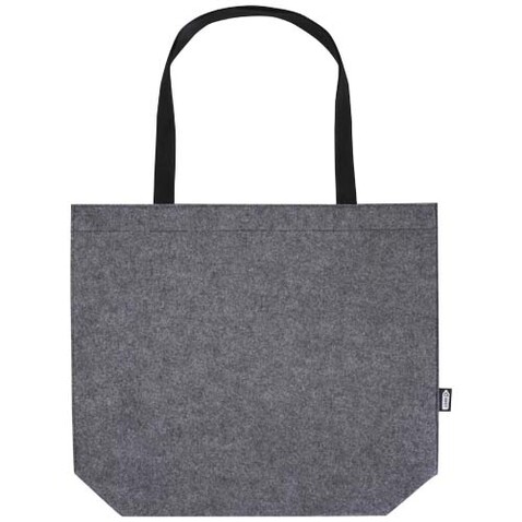 Felta Tragetasche mit Zwickel aus recyceltem GRS-Filz 20 L, mittelgrau bedrucken, Art.-Nr. 13007582 Felta Tragetasche mit Zwickel aus recyceltem GRS-Filz 20 L, mittelgrau bedrucken, Art.-Nr. 13007582