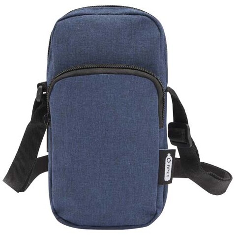 Ross Handytasche aus recyceltem GRS-Material, heather navy bedrucken, Art.-Nr. 13007855 Ross Handytasche aus recyceltem GRS-Material, heather navy bedrucken, Art.-Nr. 13007855