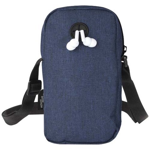 Ross Handytasche aus recyceltem GRS-Material, heather navy bedrucken, Art.-Nr. 13007855 Ross Handytasche aus recyceltem GRS-Material, heather navy bedrucken, Art.-Nr. 13007855