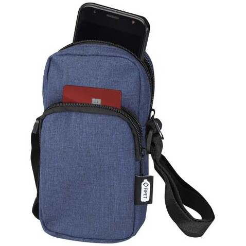 Ross Handytasche aus recyceltem GRS-Material, heather navy bedrucken, Art.-Nr. 13007855 Ross Handytasche aus recyceltem GRS-Material, heather navy bedrucken, Art.-Nr. 13007855