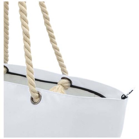 Panama Strandkühltasche mit Kordelgriffen aus recyceltem GRS-Material, 23L, weiss bedrucken, Art.-Nr. 13007901 Panama Strandkühltasche mit Kordelgriffen aus recyceltem GRS-Material, 23L, weiss bedrucken, Art.-Nr. 13007901