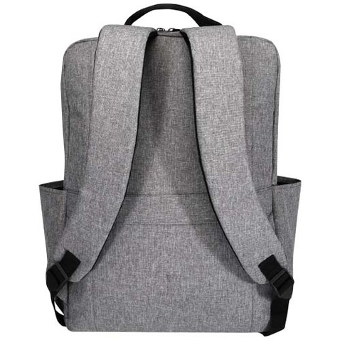 Libra 15" Laptop-Rucksack aus recyceltem GRS-Material 15 L, heather grau bedrucken, Art.-Nr. 13008480 Libra 15" Laptop-Rucksack aus recyceltem GRS-Material 15 L, heather grau bedrucken, Art.-Nr. 13008480