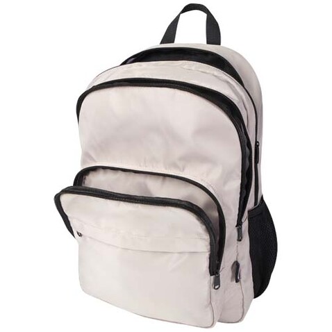 Trend Plus 15" Laptop-Rucksack aus recyceltem GRS-Material 20 L, Oatmeal bedrucken, Art.-Nr. 13008607 Trend Plus 15" Laptop-Rucksack aus recyceltem GRS-Material 20 L, Oatmeal bedrucken, Art.-Nr. 13008607