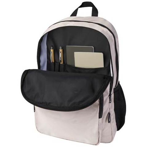 Trend Plus 15" Laptop-Rucksack aus recyceltem GRS-Material 20 L, Oatmeal bedrucken, Art.-Nr. 13008607 Trend Plus 15" Laptop-Rucksack aus recyceltem GRS-Material 20 L, Oatmeal bedrucken, Art.-Nr. 13008607