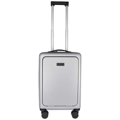 Rover Pro 20" Kabinentrolley aus recyceltem GRS-Material 40 L, silber bedrucken, Art.-Nr. 13008781