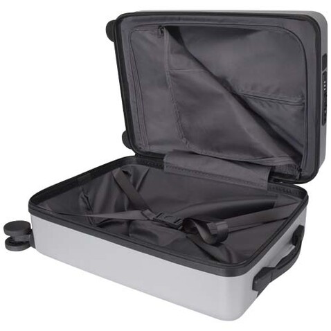 Rover Pro 20" Kabinentrolley aus recyceltem GRS-Material 40 L, silber bedrucken, Art.-Nr. 13008781