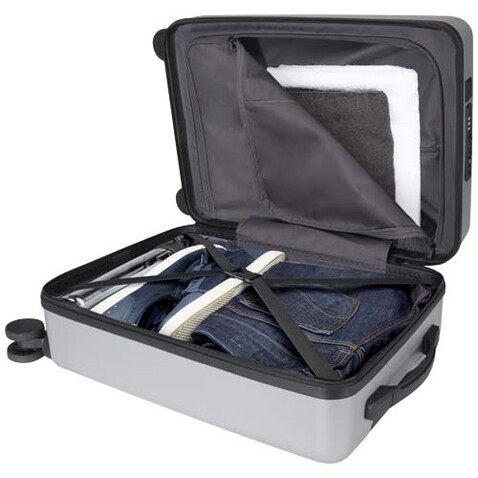 Rover Pro 20" Kabinentrolley aus recyceltem GRS-Material 40 L, silber bedrucken, Art.-Nr. 13008781