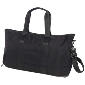 Rhine erweiterbare Reisetasche aus recyceltem Material 35 L, schwarz bedrucken, Art.-Nr. 13008990