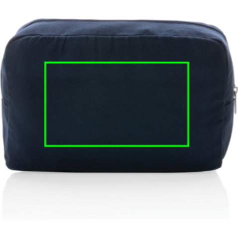 Impact Aware™ 285g/m² Kosmetiktasche aus ungefärbtem Canvas navy blau bedrucken, Art.-Nr. P820.785 Impact Aware™ 285g/m² Kosmetiktasche aus ungefärbtem Canvas navy blau bedrucken, Art.-Nr. P820.785
