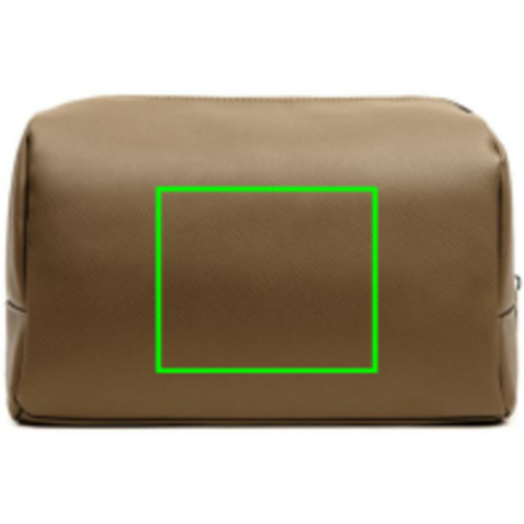 VINGA Bermond Kulturtasche aus RCS recyceltem PU braun bedrucken, Art.-Nr. V820009 VINGA Bermond Kulturtasche aus RCS recyceltem PU braun bedrucken, Art.-Nr. V820009