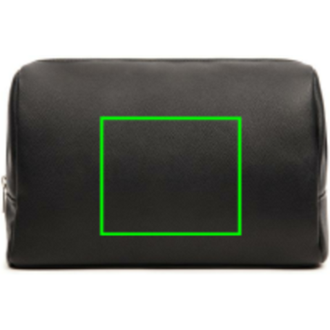 VINGA Bermond Kulturtasche aus RCS recyceltem PU schwarz bedrucken, Art.-Nr. V820001 VINGA Bermond Kulturtasche aus RCS recyceltem PU schwarz bedrucken, Art.-Nr. V820001