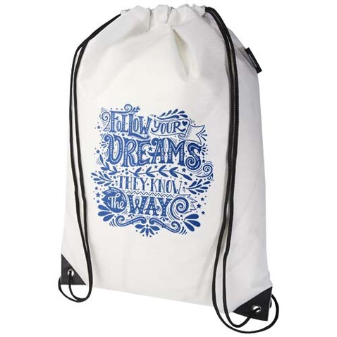 Evergreen Sportbeutel aus recyceltem GRS Non Woven 5 L, weiss bedrucken, Art.-Nr. 13008001 Evergreen Sportbeutel aus recyceltem GRS Non Woven 5 L, weiss bedrucken, Art.-Nr. 13008001