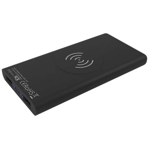 SCX.design P40 10.000 mAh kabellose Powerbank mit Leuchtlogo, schwarz bedrucken, Art.-Nr. 2PX06090 SCX.design P40 10.000 mAh kabellose Powerbank mit Leuchtlogo, schwarz bedrucken, Art.-Nr. 2PX06090