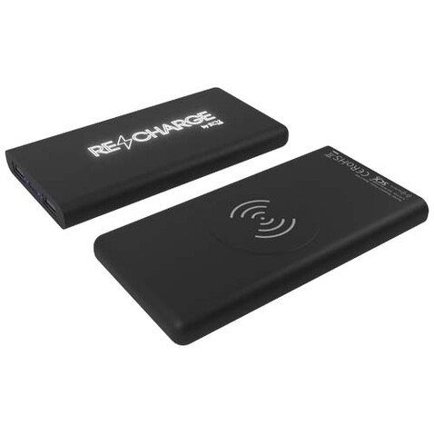 SCX.design P40 10.000 mAh kabellose Powerbank mit Leuchtlogo, schwarz bedrucken, Art.-Nr. 2PX06090 SCX.design P40 10.000 mAh kabellose Powerbank mit Leuchtlogo, schwarz bedrucken, Art.-Nr. 2PX06090