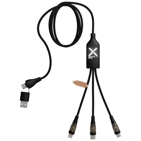SCX.design C50 100 W/5 A 5-in-1 Schnellladekabel mit Digitalanzeige, schwarz bedrucken, Art.-Nr. 2PX16290 SCX.design C50 100 W/5 A 5-in-1 Schnellladekabel mit Digitalanzeige, schwarz bedrucken, Art.-Nr. 2PX16290