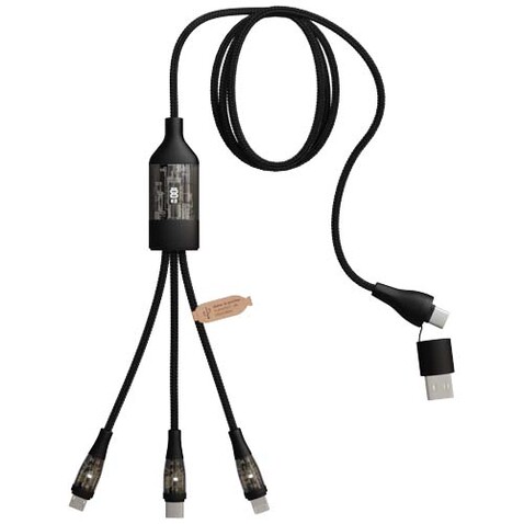 SCX.design C50 100 W/5 A 5-in-1 Schnellladekabel mit Digitalanzeige, schwarz bedrucken, Art.-Nr. 2PX16290 SCX.design C50 100 W/5 A 5-in-1 Schnellladekabel mit Digitalanzeige, schwarz bedrucken, Art.-Nr. 2PX16290