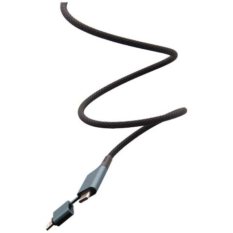 SCX.design C52 100W magnetisches, ultraschnelles 4-in-1 Ladekabel aus rPET, gun metal bedrucken, Art.-Nr. 2PX16982 SCX.design C52 100W magnetisches, ultraschnelles 4-in-1 Ladekabel aus rPET, gun metal bedrucken, Art.-Nr. 2PX16982