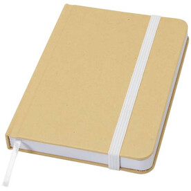 Reed A6 Hardcover Notizbuch, blanko, aus recyceltem Material, weiss bedrucken, Art.-Nr. 10602201