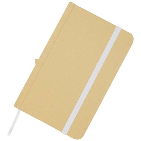 Reed A6 Hardcover Notizbuch, blanko, aus recyceltem Material, weiss bedrucken, Art.-Nr. 10602201 Reed A6 Hardcover Notizbuch, blanko, aus recyceltem Material, weiss bedrucken, Art.-Nr. 10602201
