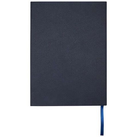 Alejandra A5 Hardcover Notizbuch aus recyceltem Leder, Ozeanblau bedrucken, Art.-Nr. 10792051 Alejandra A5 Hardcover Notizbuch aus recyceltem Leder, Ozeanblau bedrucken, Art.-Nr. 10792051