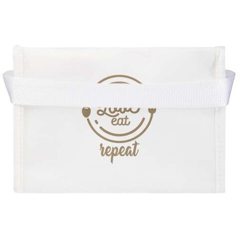Spectrum Kühltasche aus recyceltem GRS Non Woven für 6 Dosen 4 L, weiss bedrucken, Art.-Nr. 13008201 Spectrum Kühltasche aus recyceltem GRS Non Woven für 6 Dosen 4 L, weiss bedrucken, Art.-Nr. 13008201