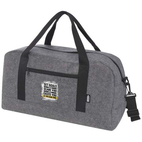 Felta Reisetasche aus recyceltem GRS-Material 35 L, mittelgrau bedrucken, Art.-Nr. 13007782 Felta Reisetasche aus recyceltem GRS-Material 35 L, mittelgrau bedrucken, Art.-Nr. 13007782