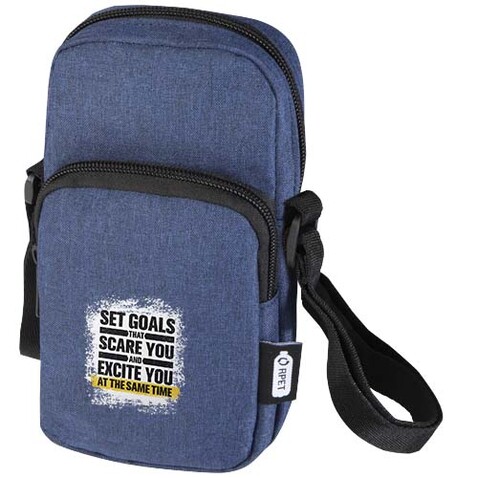 Ross Handytasche aus recyceltem GRS-Material, heather navy bedrucken, Art.-Nr. 13007855 Ross Handytasche aus recyceltem GRS-Material, heather navy bedrucken, Art.-Nr. 13007855
