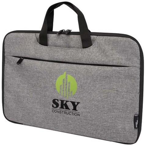 Libra 14” 2-in-1-Laptoptasche aus recyceltem GRS-Material 3 L, heather grau bedrucken, Art.-Nr. 13008580 Libra 14” 2-in-1-Laptoptasche aus recyceltem GRS-Material 3 L, heather grau bedrucken, Art.-Nr. 13008580