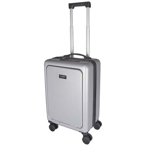 Rover Pro 20" Kabinentrolley aus recyceltem GRS-Material 40 L, silber bedrucken, Art.-Nr. 13008781