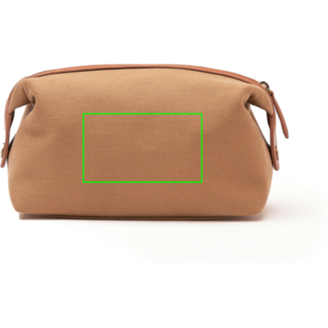 VINGA Sloane Kulturtasche aus RCS recyceltem Polyester braun bedrucken, Art.-Nr. 560141
