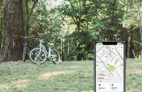 Pedalfinder Fahrradklingel mit weltweiter Ortung schwarz bedrucken, Art.-Nr. P301.6101 Pedalfinder Fahrradklingel mit weltweiter Ortung schwarz bedrucken, Art.-Nr. P301.6101