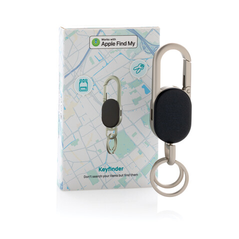 Schlüsselanhänger Keyfinder mit weltweiter Ortung und USB-C schwarz, grau bedrucken, Art.-Nr. P301.6301 Schlüsselanhänger Keyfinder mit weltweiter Ortung und USB-C schwarz, grau bedrucken, Art.-Nr. P301.6301