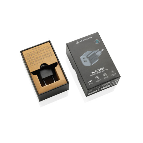 Urban Vitamin Monterey 20W-GAN-Ladegerät aus RCS rec. PC schwarz bedrucken, Art.-Nr. P301.9701 Urban Vitamin Monterey 20W-GAN-Ladegerät aus RCS rec. PC schwarz bedrucken, Art.-Nr. P301.9701