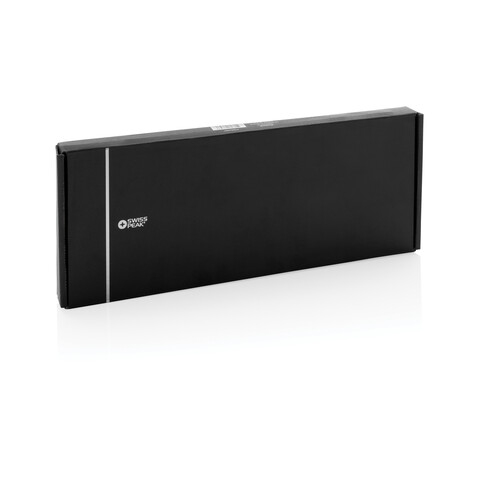 Swiss Peak 3-in-1- Wireless-Charging Desk-Tray aus RCS rPU schwarz bedrucken, Art.-Nr. P309.0401 Swiss Peak 3-in-1- Wireless-Charging Desk-Tray aus RCS rPU schwarz bedrucken, Art.-Nr. P309.0401