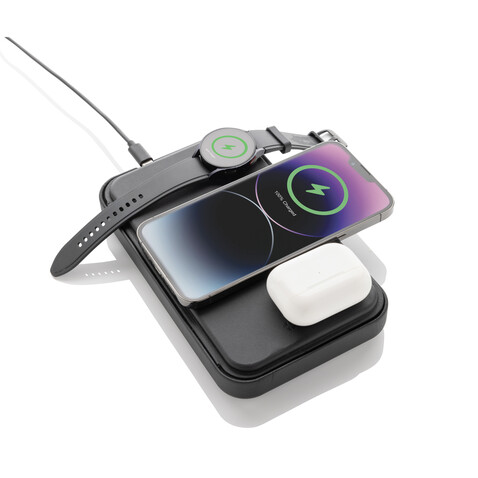 Swiss Peak Travel-Case aus RCS rec. PU mit 3-in-1-Charger schwarz bedrucken, Art.-Nr. P309.0501 Swiss Peak Travel-Case aus RCS rec. PU mit 3-in-1-Charger schwarz bedrucken, Art.-Nr. P309.0501