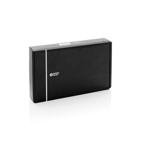 Swiss Peak Travel-Case aus RCS rec. PU mit 3-in-1-Charger schwarz bedrucken, Art.-Nr. P309.0501 Swiss Peak Travel-Case aus RCS rec. PU mit 3-in-1-Charger schwarz bedrucken, Art.-Nr. P309.0501