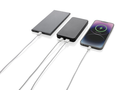 Boostcore 10.000mAh Powerbank aus RCS rec. Kunststoff schwarz bedrucken, Art.-Nr. P322.5601 Boostcore 10.000mAh Powerbank aus RCS rec. Kunststoff schwarz bedrucken, Art.-Nr. P322.5601