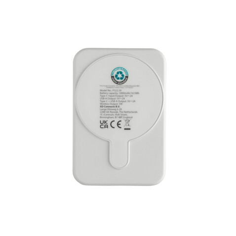 Stellar 5.000mAh 5W magnetische Powerbank aus RCS rec. ABS weiß bedrucken, Art.-Nr. P322.5903 Stellar 5.000mAh 5W magnetische Powerbank aus RCS rec. ABS weiß bedrucken, Art.-Nr. P322.5903