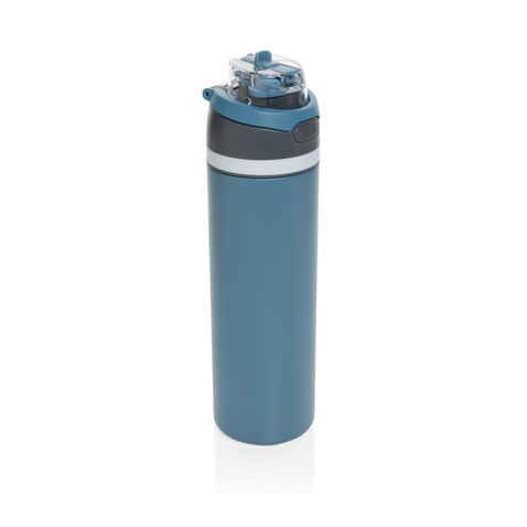Omni Sip verschließbare Flasche aus RCS-reSteel, 720ml blau bedrucken, Art.-Nr. P437.0805 Omni Sip verschließbare Flasche aus RCS-reSteel, 720ml blau bedrucken, Art.-Nr. P437.0805