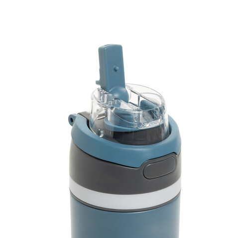 Omni Sip verschließbare Flasche aus RCS-reSteel, 720ml blau bedrucken, Art.-Nr. P437.0805 Omni Sip verschließbare Flasche aus RCS-reSteel, 720ml blau bedrucken, Art.-Nr. P437.0805