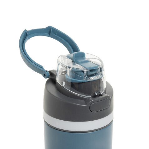 Omni Sip verschließbare Flasche aus RCS-reSteel, 720ml blau bedrucken, Art.-Nr. P437.0805 Omni Sip verschließbare Flasche aus RCS-reSteel, 720ml blau bedrucken, Art.-Nr. P437.0805