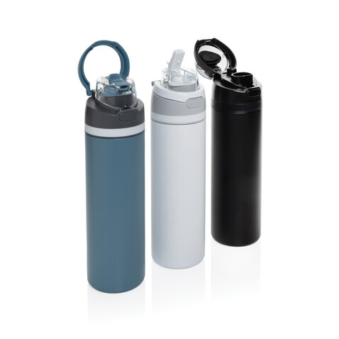 Omni Sip verschließbare Flasche aus RCS-reSteel, 720ml blau bedrucken, Art.-Nr. P437.0805 Omni Sip verschließbare Flasche aus RCS-reSteel, 720ml blau bedrucken, Art.-Nr. P437.0805