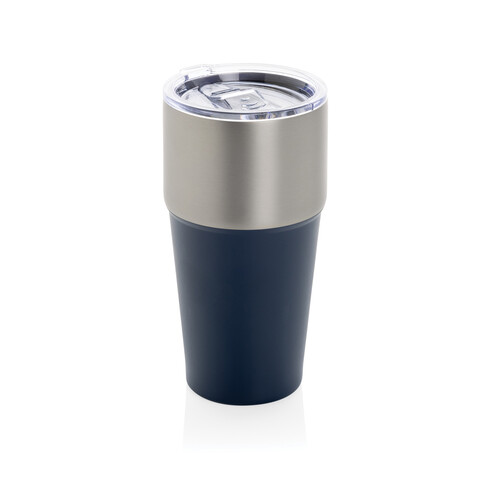 Fluid Becher aus RCS-zertifiziert recyceltem Stahl, 500ml navy blau bedrucken, Art.-Nr. P437.1325 Fluid Becher aus RCS-zertifiziert recyceltem Stahl, 500ml navy blau bedrucken, Art.-Nr. P437.1325