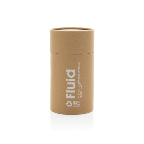 Fluid Becher aus RCS-zertifiziert recyceltem Stahl, 500ml navy blau bedrucken, Art.-Nr. P437.1325 Fluid Becher aus RCS-zertifiziert recyceltem Stahl, 500ml navy blau bedrucken, Art.-Nr. P437.1325