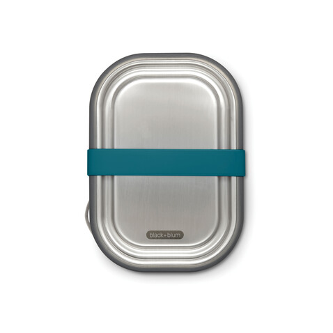 Black+Blum Stainless Steel Lunch Box groß turkis bedrucken, Art.-Nr. P439.0033 Black+Blum Stainless Steel Lunch Box groß turkis bedrucken, Art.-Nr. P439.0033