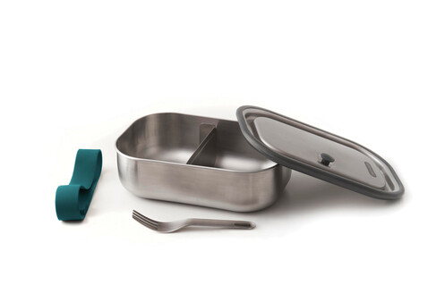 Black+Blum Stainless Steel Lunch Box groß turkis bedrucken, Art.-Nr. P439.0033 Black+Blum Stainless Steel Lunch Box groß turkis bedrucken, Art.-Nr. P439.0033